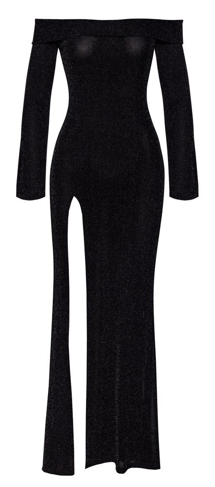 Sort Kjole Glittertransparens - Noir Kjole  - 4024144667741