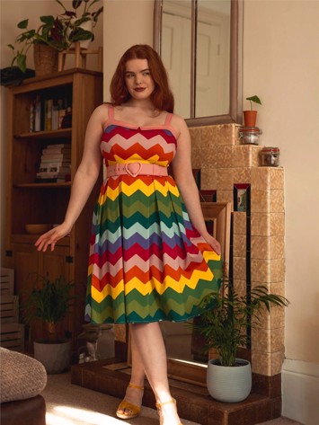 Swing Kjole: Dorothy Rainbow Kjole - Kjole
