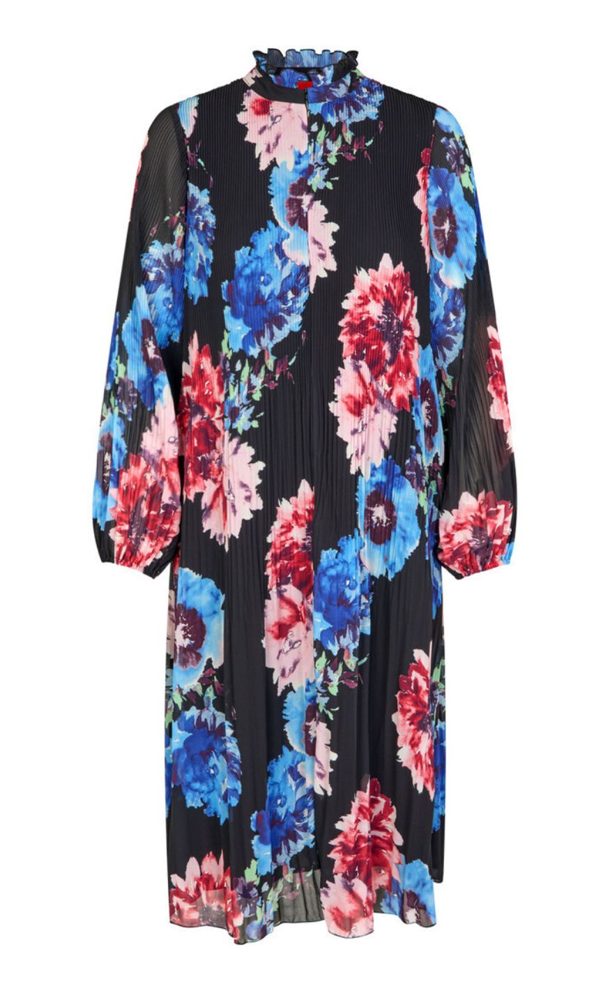 Sort Cras Kjole Bina Black Blossom - Cras Kjole  - 5714813206645