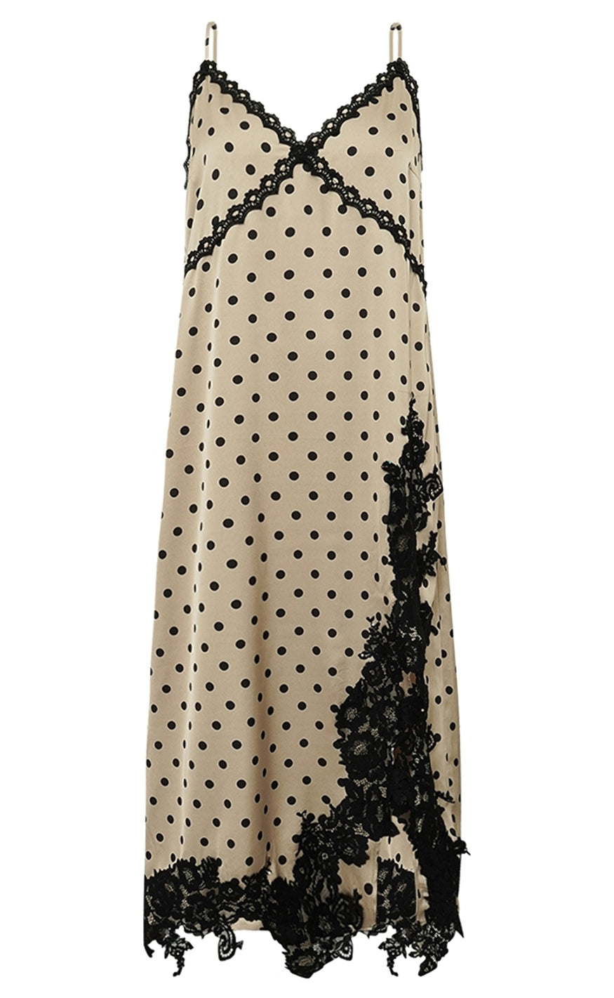 Sort Gossia Kjole Dahlia Latte Black Dots - Gossia Kjole  - 5715195164387