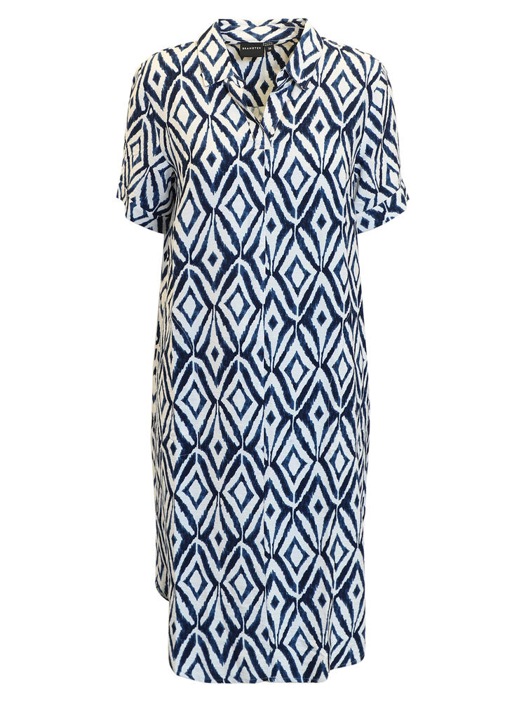 Kjole Rudemønster Navy Brandtex - Brandtex Kjole  - 5713242212302