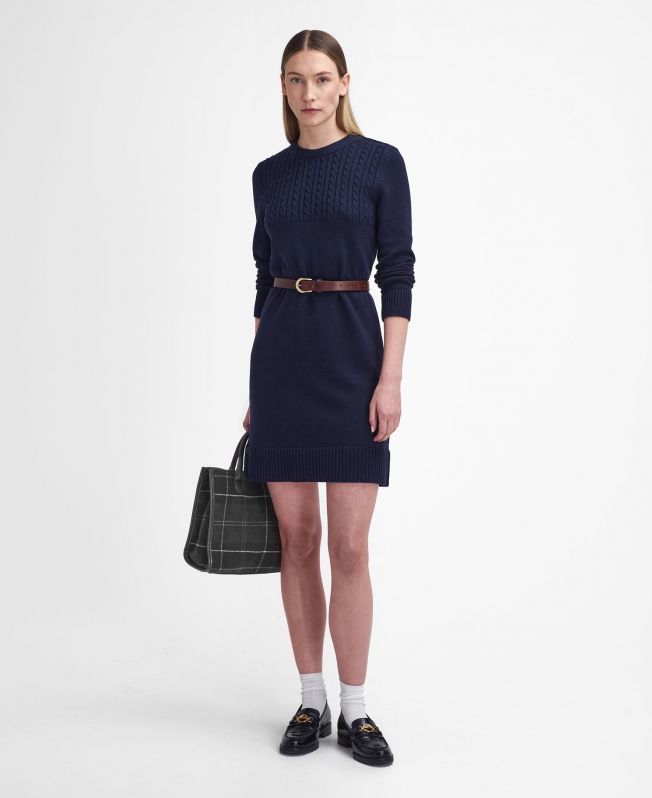 Barbour Kjole Guernsey Navy - Barbour Kjole  - 5020985546602