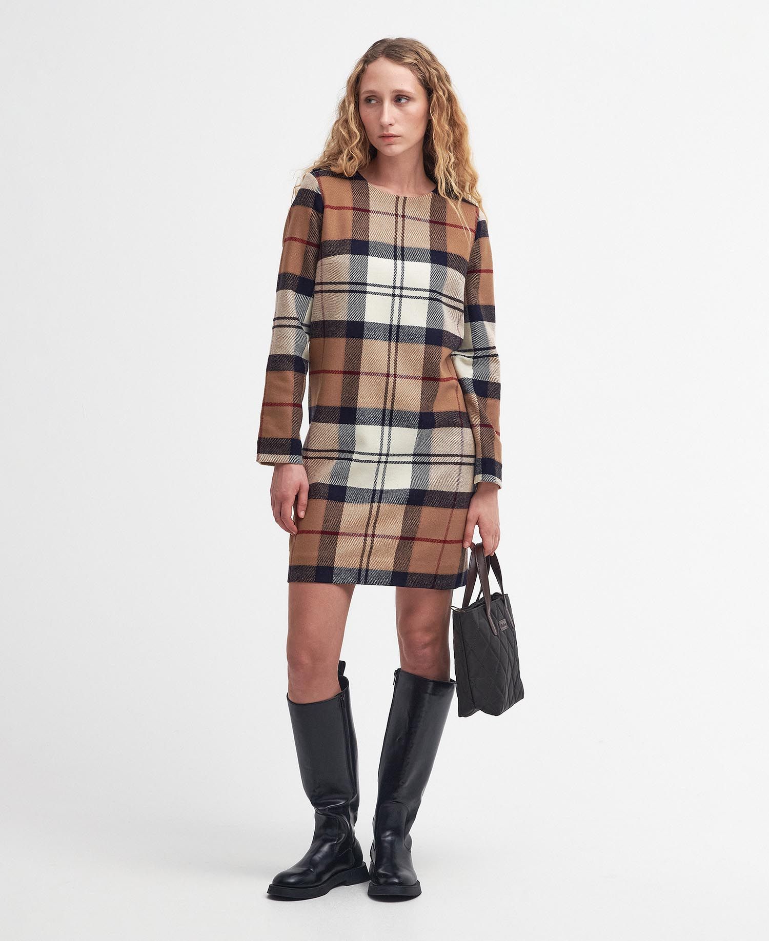 Barbour Kjole Dame Nancy Hessian Tartan - Barbour Kjole  - 5020985542918