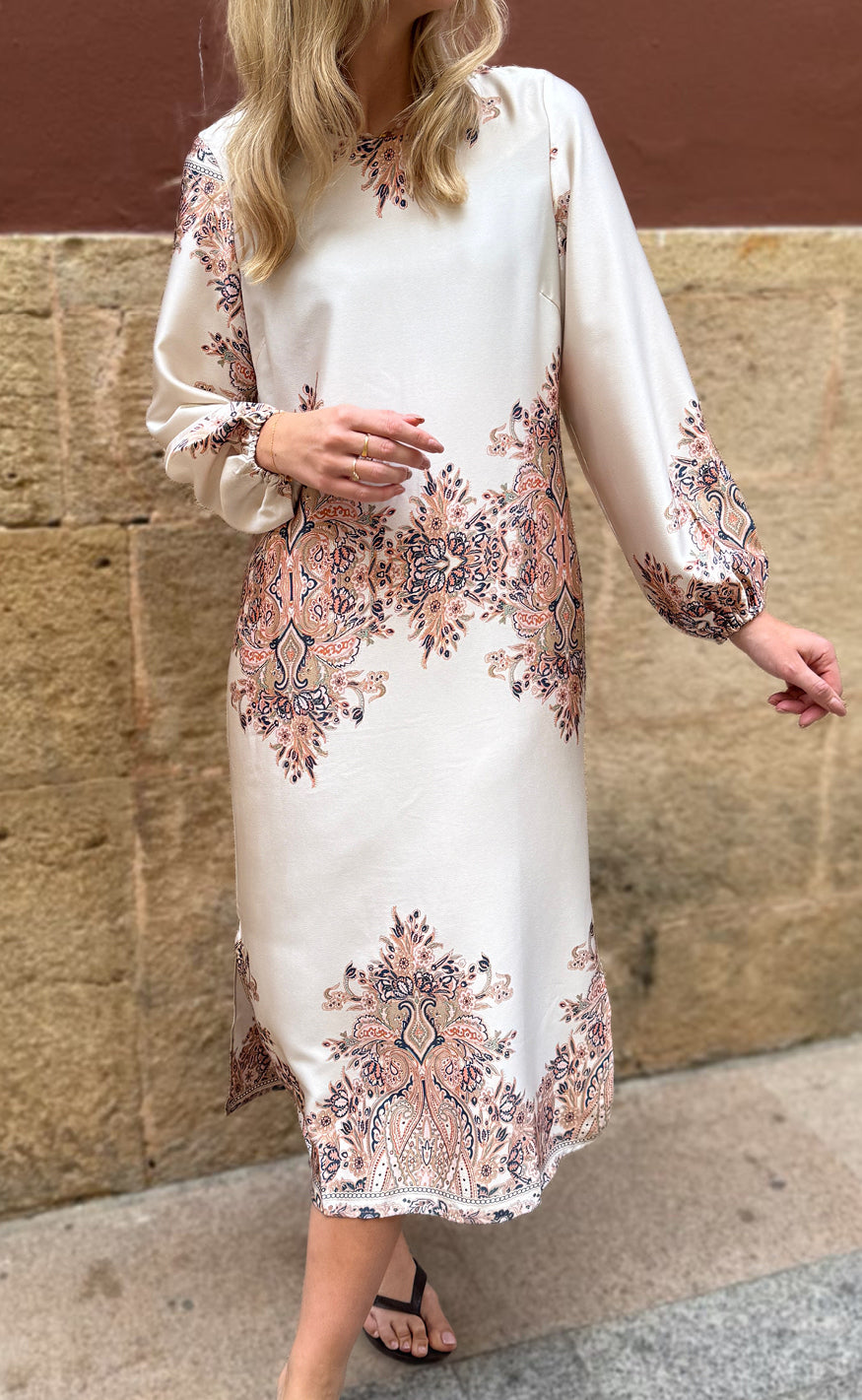 CREME PAISLEY Libert Kjole Wennise - Liberté Kjole  - 5707085660550