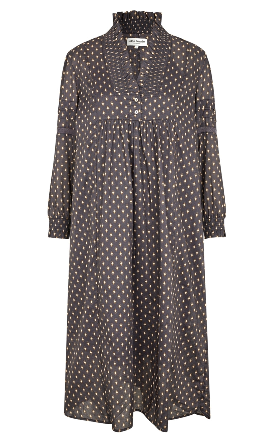23 Blå Lollys Laundry Kjole Sagi Dark Blue - Lollys Laundry Kjole  - 5712793416306