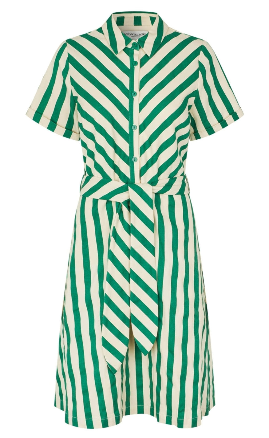 Grøn Lollys Laundry Kjole Tulle Midi Green - Lollys Laundry Kjole  - 5712793461498