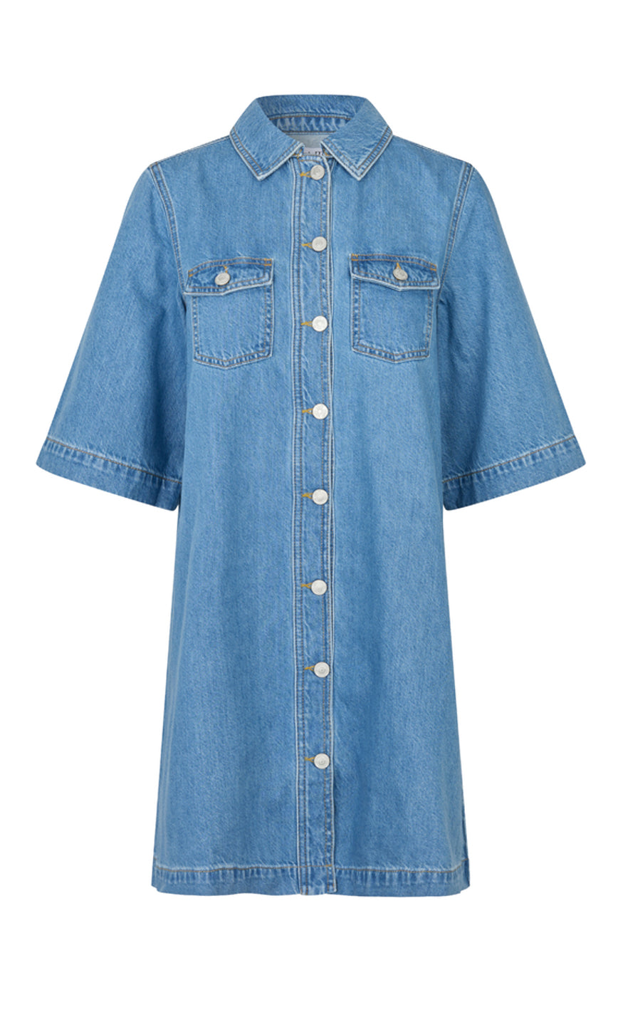 Mid Blå Mbym Kjole Mira Mid Vintage Blue - Mbym Kjole  - 5715555662362