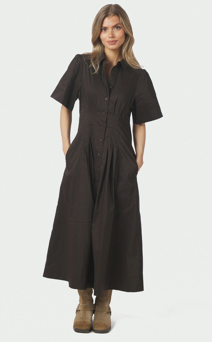 Brun Neo Noir Kjole Baia Chocolate Brown - Neo Noir Kjole  - 5715641441154