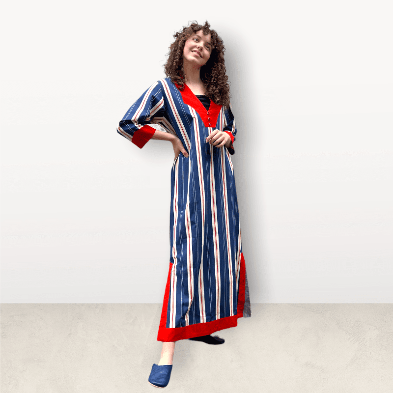 Kjole Str Flere Designs Royal Stripe - Tibladin Kjole