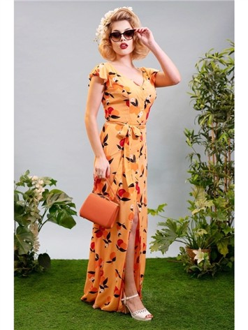 Swing Kjole: Thelma Mid Century Lang Vintage Kjole - Kjole