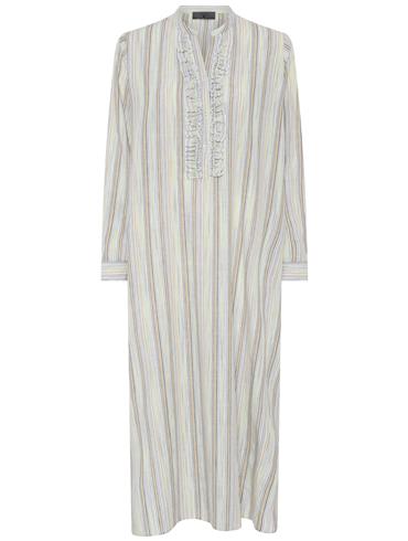 Beige Lundgaard Kjole Stribet - Lundgaard Kjole  - 5713270517400