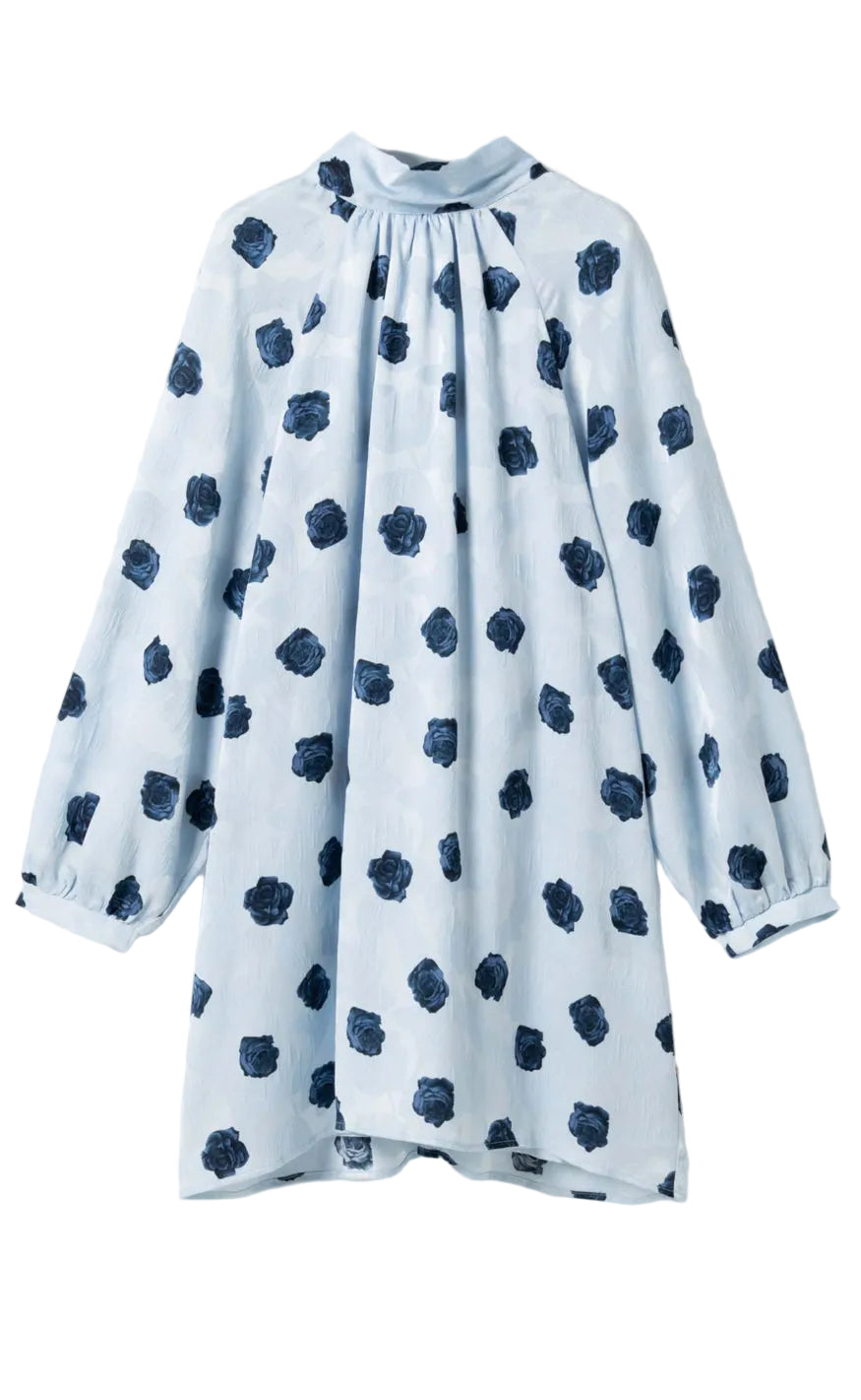 Delice Blå Prin Noella Kjole Lorenia Delice Blue Print - Noella Kjole  - 5714694949747