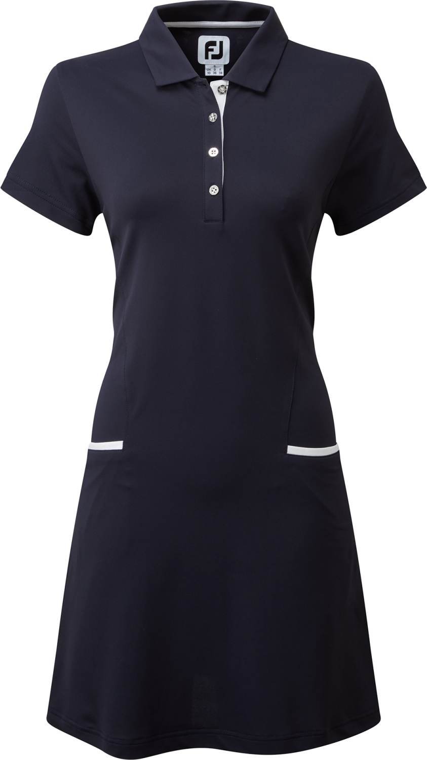 Hvid Footjoy Classic Dame Kjole Navy With White Str - Footjoy Kjole  - 0196665097674