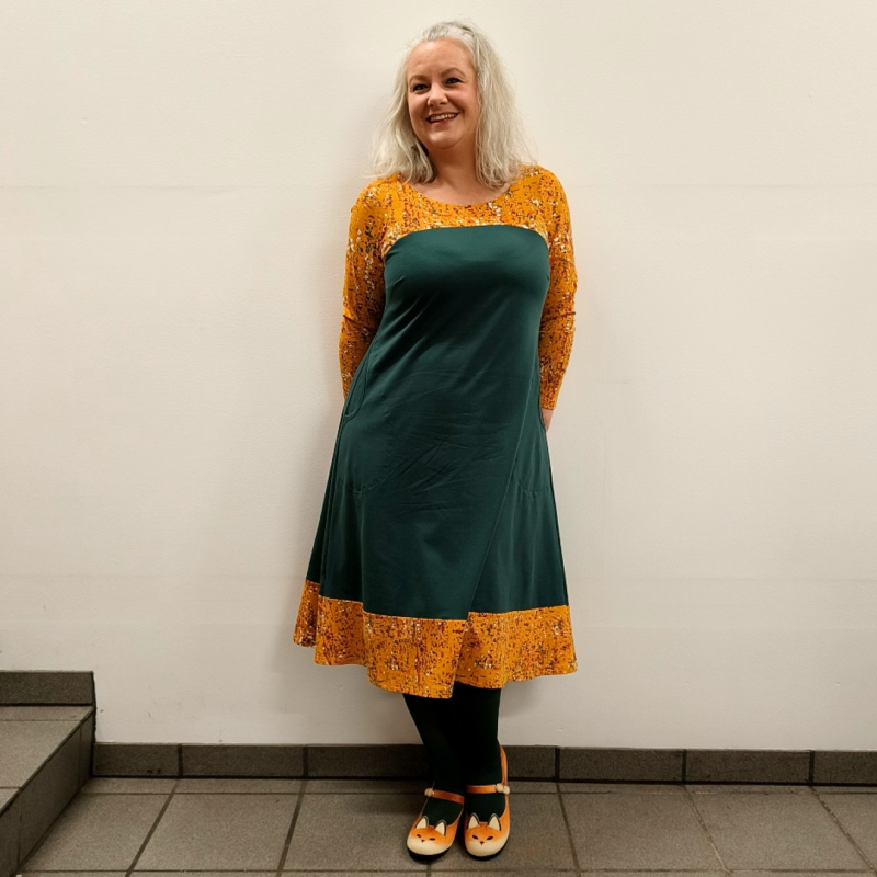 Grøn Plus Size Kjole Saki Curry Tassels - Amamiko Kjole