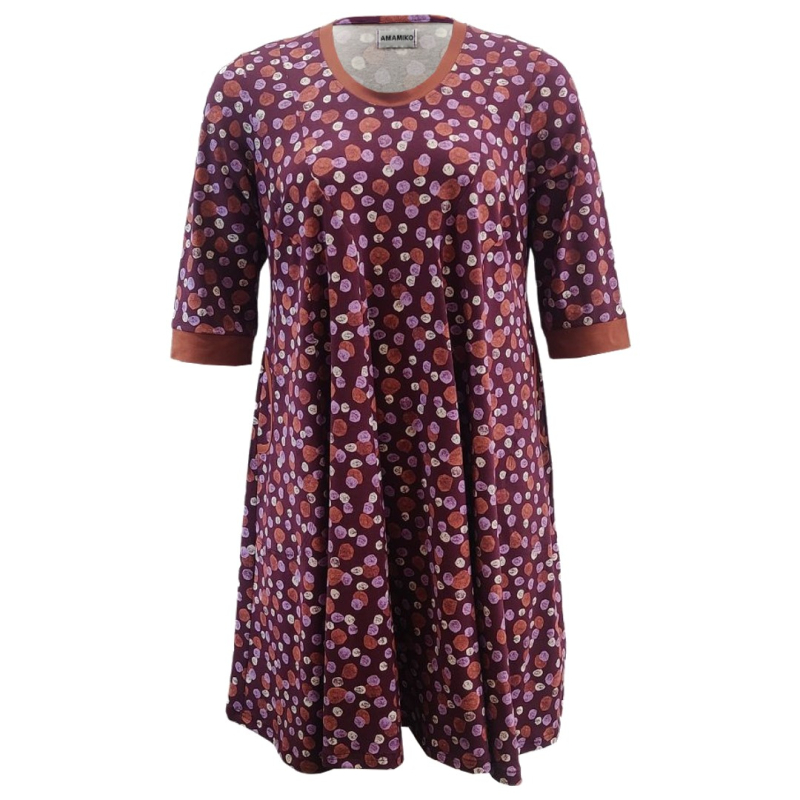 Lilla Løs Plus Size Kjole Ojo Cyclame Stone - Amamiko Kjole