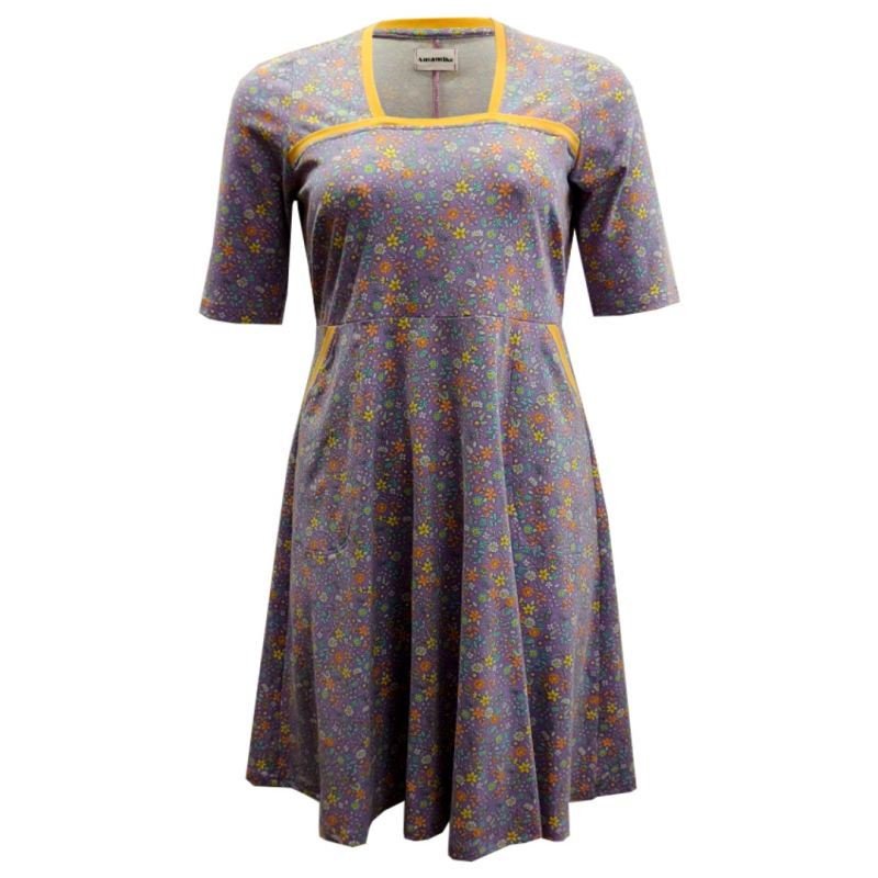 Lilla Plus Size Kjole Genkei Lavender Flower - Amamiko Kjole