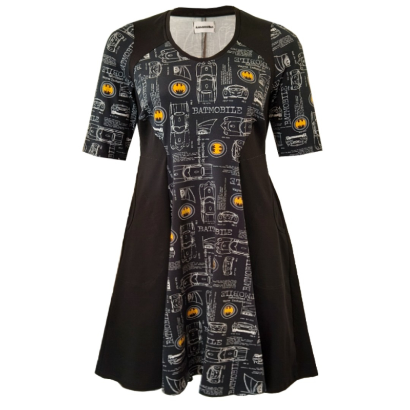 Sort Plus Size Kjole Meika Blueprint - Amamiko Kjole